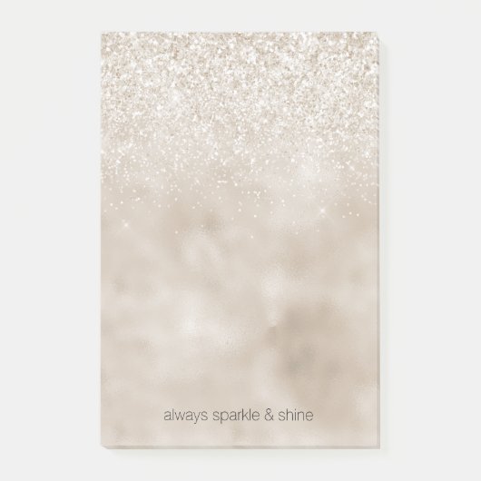 Chique gouden glitter post-it® notes (Voorkant)