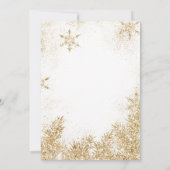 Chique gouden glitter sneeuw Kerstmis bedrijfswit Kaart (Achterkant)