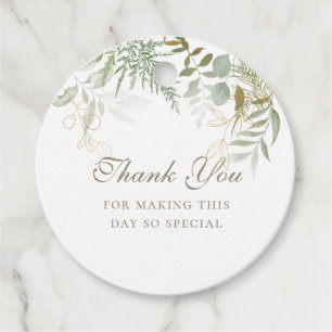 Chique gouden groen Thank You Favor cadeaukaartjes Bedankjes Labels