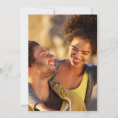 Chique gouden monogram groen foto koppel bruisfees kaart (Achterkant)