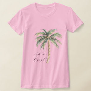 Chique gouden palmboom t-shirt