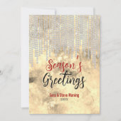 Chique gouden strass druipt Kerstmis nieuwjaar (Voorkant)