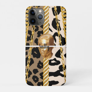 Chique Gouden Wilde Luxueuze stijlvolle Vrouwelijk iPhone 11 Pro Hoesje