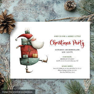 Chique Grappige Kerstman Watercolor Kerstfeest Kaa Kaart