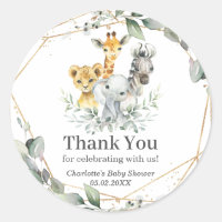 Chique groen Oerwoud Dieren Baby shower Verjaardag