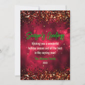 Chique groen rood marmer kunst Kerstmis nieuwjaar (Voorkant)