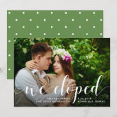 Chique groen | We zijn weggelopen foto-aankondigin Aankondiging (Voorkant / Achterkant)