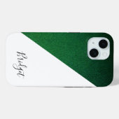 Chique groen & wit geometrisch modern Case-Mate iPhone case (Achterkant (horizontaal))