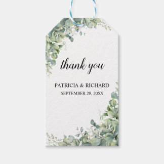 Chique groene trouwfavor-taggen cadeaulabel