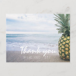 Chique Hand Lettered Ananas Dank u Briefkaart