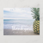 Chique Hand Lettered Ananas Dank u Briefkaart (Voorkant)