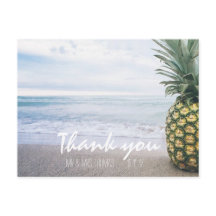 Chique Hand Lettered Ananas Dank u Briefkaart