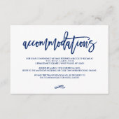 Chique Hand Lettered Bruiloft Accommodatie Kaart M (Voorkant)
