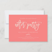 Chique Hand Lettered Bruiloft na Party uitnodiging (Voorkant)