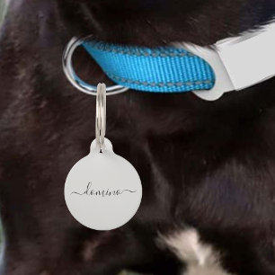 Chique handgeschreven hond kat huisdier identifica huisdierpenning
