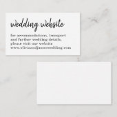 Chique Handgeschreven Script Typografie Bruiloft W Informatiekaartje (Voorkant / Achterkant)