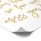 Chique handgeschreven trouwkaart vermiste geliefde poster (Hoek)