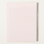 Chique handtekening script monogram roze Zakelijk Planner (Achterkant)
