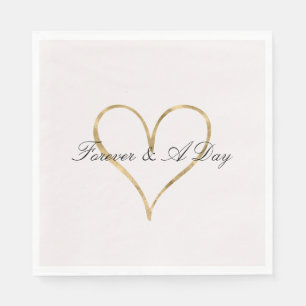 Chique hart van goud servet