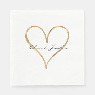 Chique hart van goud servet