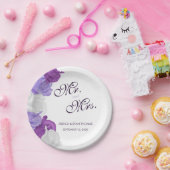 Chique Heirloom Rozen Bruiloft Papieren Bordje (Feest)