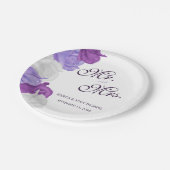 Chique Heirloom Rozen Bruiloft Papieren Bordje (Gekanteld)