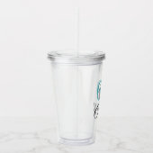 Chique Helder Blauw Glitter Zestig Sassy 60ste Ver Acryl Drinkbeker (Rechts)