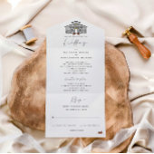 Chique Herfst Barn | Ceremonie en ontvangst All In One Uitnodiging