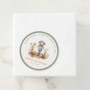 Chique Herfst Pompoen Scarecrow Oogst Kinderen Ver Bedankjes Labels