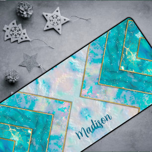 Chique holografisch meisjesachtig stijlvol blauw s bureaumat