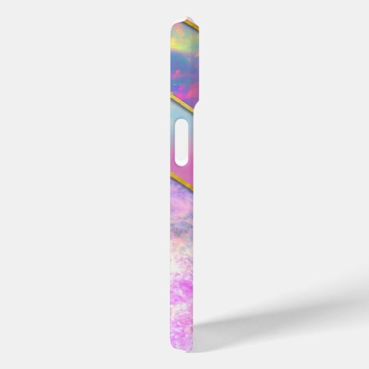 Chique holografisch meisjesachtig stijlvol roze Case-Mate iPhone case (Achterkant / Rechts)