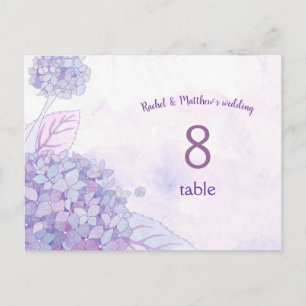 Chique Hydrangeas Trouwtafel Nummer Kaart