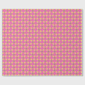 Chique inpakpapier Primroses op Deep Pink, Polka's (Vlak)