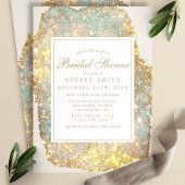 Chique Iridescente Glitter Bruiloftsfeest Kaart
