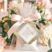 Chique iriserende holografische glitters Favor Tag Bedankjes Labels