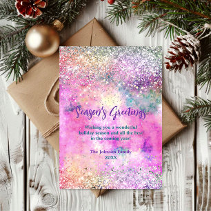 Chique iriserende zilveren glitter Kerstmis nieuwj