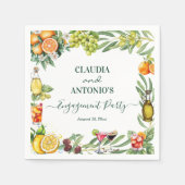Chique Italiaanse citrus verlovingsfeest Servet (Voorkant)