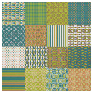 Chique Jungle Drums namaak patchwork etnisch patro Stof
