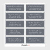 Chique kalligrafie huwelijksgast adreslabels sticker (Vel)