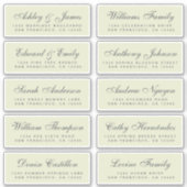 Chique kalligrafie huwelijksgast adreslabels sticker (Voorkant)