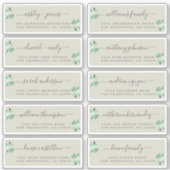 Chique kalligrafie huwelijksgast adreslabels sticker (Voorkant)