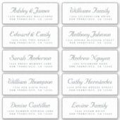 Chique kalligrafie huwelijksgast adreslabels sticker (Voorkant)