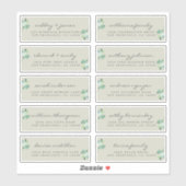 Chique kalligrafie huwelijksgast adreslabels sticker (Vel)