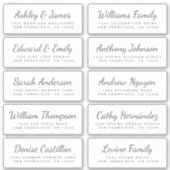 Chique kalligrafie huwelijksgast adreslabels sticker (Voorkant)