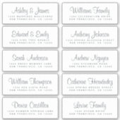 Chique kalligrafie huwelijksgast adreslabels sticker (Voorkant)