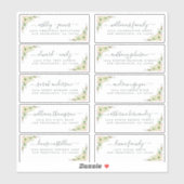 Chique kalligrafie kerst gastadreslabels sticker (Vel)