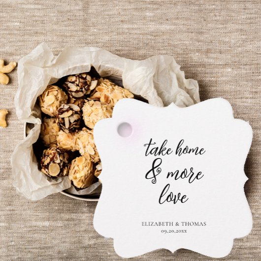 Chique kalligrafie nemen thuis en meer liefde brui bedankjes labels