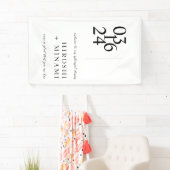 Chique kalligrafie repetitie diner welkom spandoek (Insitu)