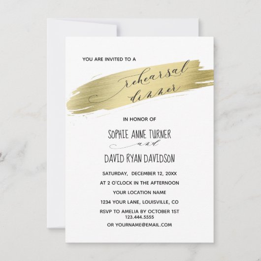 Chique kalligrafie roze aquarel repetitie diner kaart (Voorkant)