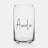 Chique kalligrafie script monogram blikvorm glas (Voorkant)